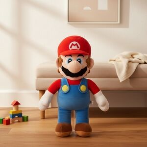 Mario Plush Toy - Red, Blue, and Brown